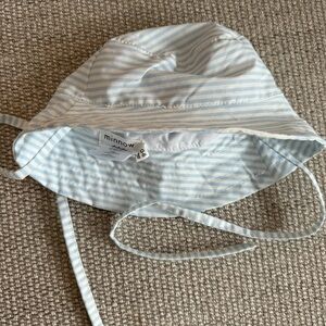 Powder blue minnow sun hat 0-6